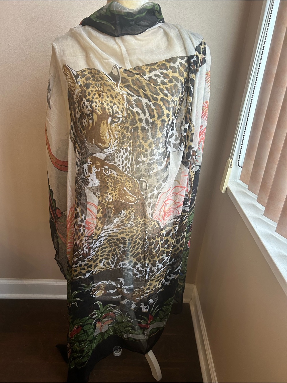 New Womens Safari Themed Leopard Print Scarf New 5100-3102